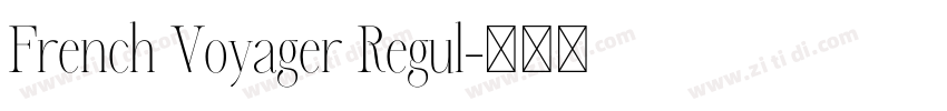 French Voyager Regul字体转换 French Voyager Regul字体转换